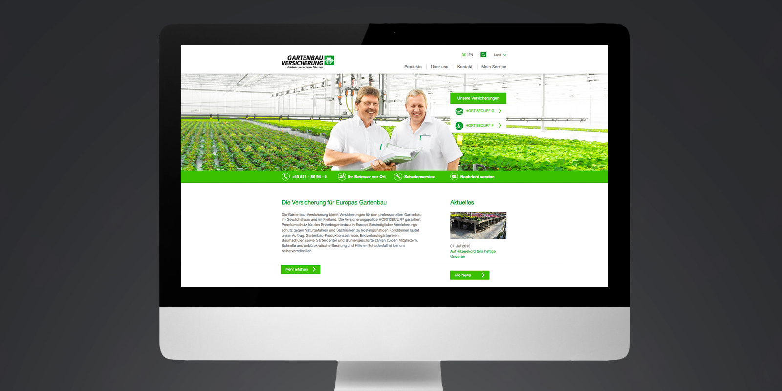 Website Gartenbau-Versicherung